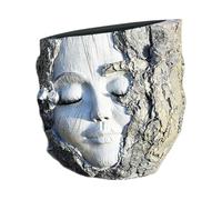 Florina para plantas de interior - Smile Face Fiorter POT | Orinal de resina resistente a la intemperie para balcón de jardín de cama para salón exterior | Pestre facial humano para