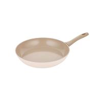 FLORINA Sartén de aluminio forjado MOKKA | 24 cm | Con revestimiento cerámico | Para cocinas de inducción, gas y eléctricas | Mango soft-touch con efecto madera | Resistente a los arañazos