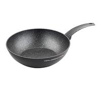 Florina - Sartén wok de aluminio BONO I 28 cm I Sartén inducción I Sartén wok antiadherente I Sartén asiática tradicional I Apta para cocina de inducción, cocina de gas, cocina eléctrica (Negro)