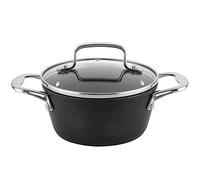 Florina Vidar Cazuela Alta Inducción 28cm, 6,1 Litros, Aluminio, Tapa de Cristal, Antiadherente tipo Piedra sin PFOA, Apta todas Cocinas, Vitrocerámica, Gas