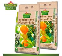 Florissa 2x 18L Mediterránea Pflanzen-Erde Bio Spezialsubstrat Zitruspflanzen