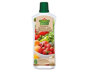 Florissa - Abono ecológico para tomates y verduras y fresas para cosechas ricas y sabrosas, 1 L para 130 L de agua