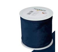 FloristryWarehouse Cinta de tela de terciopelo azul de Navidad de 100 mm de ancho en rollo de 8 m con borde de alambre