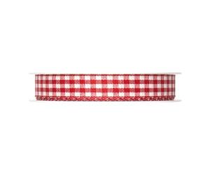 FloristryWarehouse Gingham cinta 15 mm x 25 m), color rojo