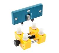 Florisync Kit de herramientas de soporte de reloj ajustable, abridor de carcasa trasera para entusiastas de relojes estables, solución de cambio de batería, soporte de fijación de reloj