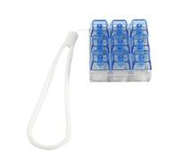 Florisync Llavero de 9 teclas con luz LED, probador, para aliviar las ansiedades, oficina, viajes, juguete de entrenamiento, con interruptores de clics