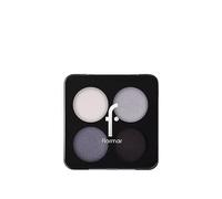 Flormar Color Eyeshadow Paleta Black Dust: 4 colores mate y brillantes, sombras nude compactas de larga duración, maquillaje profesional para mujer, fácil de aplicar y difuminar