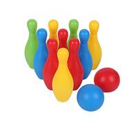FLORMOON Juegos de Bolos 10 unids Juego de Bolos Interior para Exterior Divertidos Plásticos Juguetes Educativos Juegos Deportivos Familia para Edad 2 3 4 5 6 Años Niños Niñas L