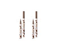 Flortte - Wow So Light Eyeline Silkwormpen - 0.55ml - 02 Brown (2ea) Set