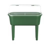 Elho FLORUS Juego de Mesa de Cultivo, Cama elevada para jardín o balcón, Maceta con Tapa Protectora, 26.4 x 37.0 x 78.0 Pulgadas, Verde/Verde