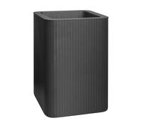 FLORUS Jive Square High Stripe 40cm - Jardinera por Exterior - 100% Plástico Reciclado - L39 x W39 x H60.2 - Gris/Anthracite
