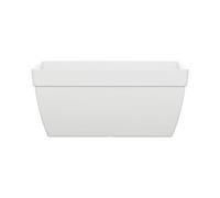 FLORUS Paris Terrace Trough 60cm - Jardinera por Exterior - 100% Plástico Reciclado - L59 x W29 x H26 - Blanco/White
