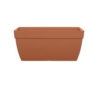FLORUS Paris Terrace Trough 80cm - Jardinera por Exterior - 100% Plástico Reciclado - L76.4 x W36 x H31.4 - Beige/Terra