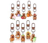 Floruvia 30 Piezas Conjunto de Llavero Adorable de Capibara, Regalo de Fiesta de Capibara, Colgante de Bolsas para Mujeres, Amantes de los Animales