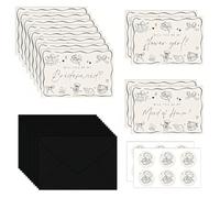 Floruvia Set de 12 tarjetas de propuesta para damas de honor con sobres y adhesivos, tarjetas negras ¿Quieres ser mi dama de honor/testigo? para fiesta de boda