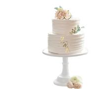 Floruvia Wedding Cake Topper Adorno de Pastel Anillo de Diamante Personalizable con 26 Letras Iniciales de Novia y Novio
