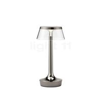 Flos Bon Jour Unplugged, lámpara recargable LED, cuerpo negrochromo/corona transparente -