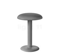 Flos Gustave, lámpara recargable LED, aluminio rústico