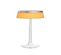 Flos Lámpara de mesa Bon Jour T Pantalla de tela naranja - cromado mate