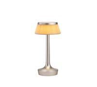 Flos Lámpara de mesa Bon Jour Unplugged Cromado mate-tela