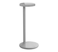Flos Lámpara de mesa Oblique 3000 K LED, aluminio gris brillante, tamaño: 15,5 cm x 35 cm, 09.8301.AH