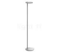 Flos Oblique, lámpara de pie LED, gris brillo - 2.700 K - con USB-C conexión