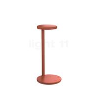 Flos Oblique, lámpara de sobremesa LED con estación de carga QI, color óxido - 2.700 K