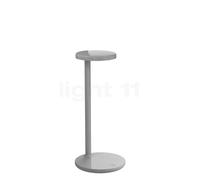 Flos Oblique, lámpara de sobremesa LED con estación de carga QI, gris claro - 2.700 K