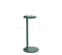 Flos Oblique, lámpara de sobremesa LED con estación de carga QI, verde - 3.000 K
