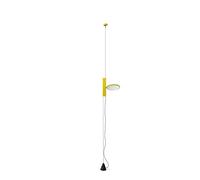 Flos Plafón Ok de aluminio en color amarillo, 18 W, longitud del cable: 400 cm, diámetro de la lámpara: 20 cm, F4640019