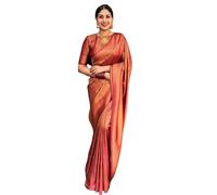 Flosive Banarasi - Saree de seda Lichi suave para mujer, hermoso diseño jacquard rico en pallu, trabajo, Zari, estilo kanjivaram, seda, sari con suave seda Lichi, pieza Ayn Royal