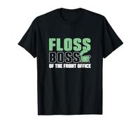 Floss Boss of The Front Office Funny Dental Recepcionistas Camiseta