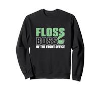 Floss Boss of The Front Office Funny Dental Recepcionistas Sudadera