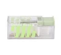 Floss Dispenser Auto Popping Pequeño funda de recolección de hilo portátil con 10 hilos para el hotel de viajes (Matcha verde)