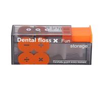 Floss Dispenser Popping Pequeño funda de selección de hilo portátil con 10 flosses Travel Hotel (Orange noir)