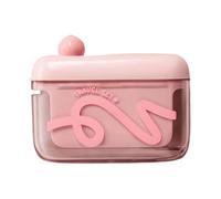 Floss Dispenser, Travel Floss Storage Case, Automatic Flosser Organizer, Compact Hygienic Design, Perfect for Hotels, Travel, Restaurants, Offices, Personal Orals Care On-The-Go, 7x9x3cm Green Pink