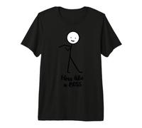 Floss Like A Boss Stick Figura Stickman Doodle Impreso Divertido Camiseta Premium