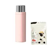 Floss Pick Box - Floss Pick Dispenser, Portable 3pcs ABS Refillable Automatic Floss Pick Dispenser for Dinners Dating Travel and Hotels (Pink)