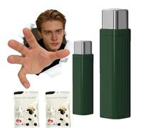 Floss Pick Box-Refillable Floss Pick Box Upgrade Portable Automatic with 100 Pcs Dental for Cleaning Teeth and Oral Care at Dating Travel Hotels (Green,2pcs)