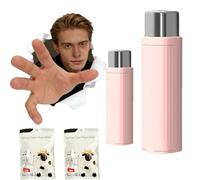 Floss Pick Box-Refillable Floss Pick Box Upgrade Portable Automatic with 100 Pcs Dental for Cleaning Teeth and Oral Care at Dating Travel Hotels (Pink,2pcs)