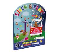 Floss & Rock Stick & Play - Libros de calcomanías reutilizables para niños de más de 3 años, libro de actividades de aventura