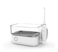 Flosser de agua plegable para la encimera con depósito de agua extraíble, control deslizante para ajuste de presión y función de carga rápida tipo C | Irrigador bucal eléctrico que ahorra espacio para