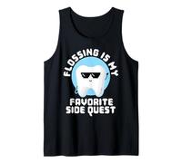 Flossing Side Quest Dentista Dental Pixel Art Gamer Camiseta sin Mangas