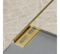 FloStrip de aluminio de 100 cm, 3 piezas, perfil de bronce Ele para azulejos y parquet, se adapta a Als, toque moderno para decoración del hogar (25 mm)