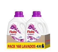 FLOTA ESENCIA FLORAL | Detergente Líquido Quitamanchas incluso en Agua Fría para Lavadora | Ropa Blanca y de Color | Pack de 4 x 42 Lavados = 168 Lavados