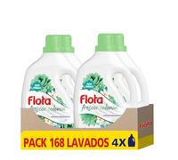 FLOTA FRESCOR COLONIA | Detergente Líquido Quitamanchas incluso en Agua Fría para Lavadora | Ropa Blanca y de Color | Pack de 4 x 42 Lavados = 168 Lavados