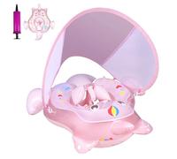 Flotador Bebe, Flotador Bebe con Sombrilla, SPF 50+ Anillo de Natación para Bebé con Forma de Unicornio,Accesorios de Baño para Bebés de 12 a 36 Meses,Free Swimming Baby Inflable Baby Floating Island.