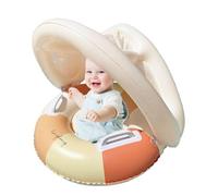 Flotador con dosel, flotador de natación para bebé, flotador inflable plegable con toldo para el sol, anillo de natación de seguridad, asiento inflable, parasol flotante, juguetes, asiento de