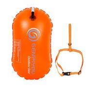 Flotador de boya de natación, bolsa seca de color brillante, tamaño compacto, alta visibilidad, ajustable, diseño ligero, almacenamiento impermeable, boya de natación para triatletas, natación en