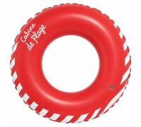 Flotador De Natación Inflable con Rayas Vintage Y PVC Brillante | Tubo Flotante Redondo Para Disfrutar En La Piscina Y La Playa